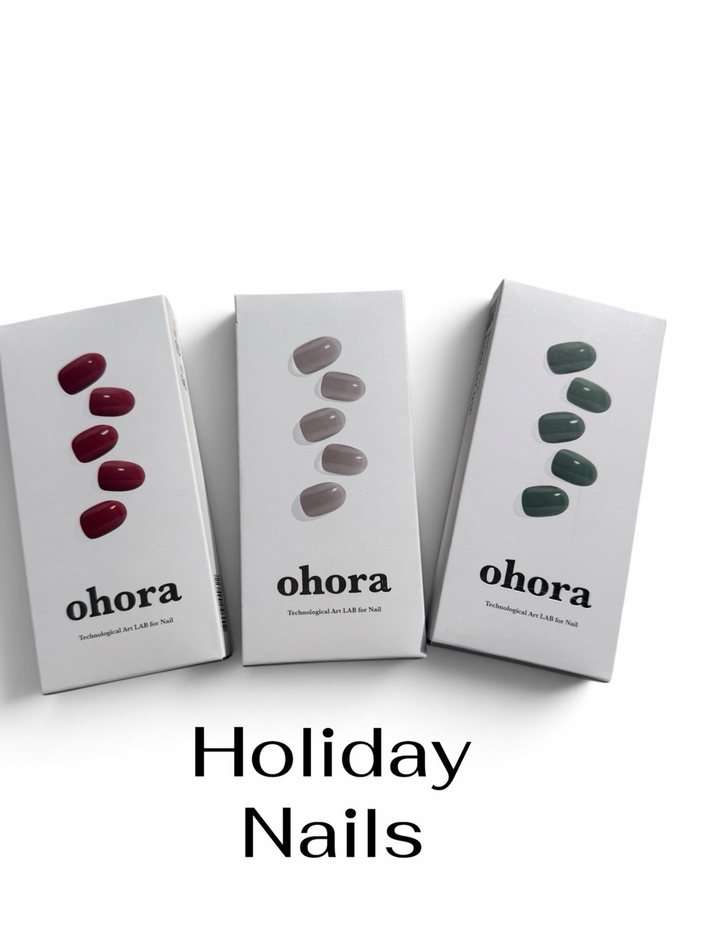 NEW in box Set of 3 Ohora gel nails Cream Leaf 🍃 Cream Rose 🌹 Winter 🩶